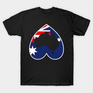 Love Australia Down Under Heart T-Shirt